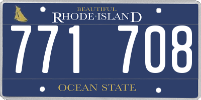 RI license plate 771708