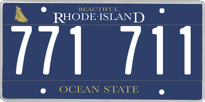 RI license plate 771711