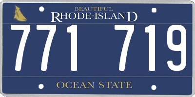 RI license plate 771719