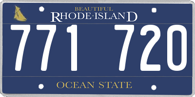 RI license plate 771720