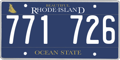 RI license plate 771726