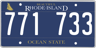 RI license plate 771733