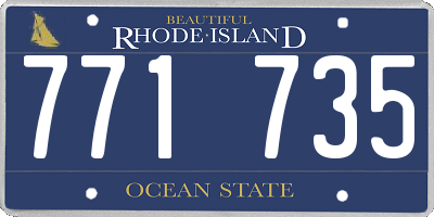 RI license plate 771735