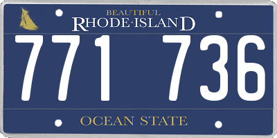 RI license plate 771736