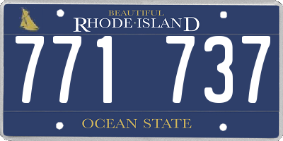RI license plate 771737