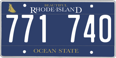 RI license plate 771740