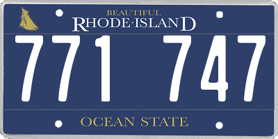 RI license plate 771747