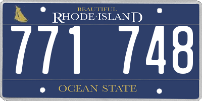 RI license plate 771748