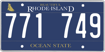 RI license plate 771749