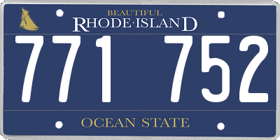 RI license plate 771752
