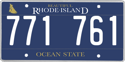 RI license plate 771761