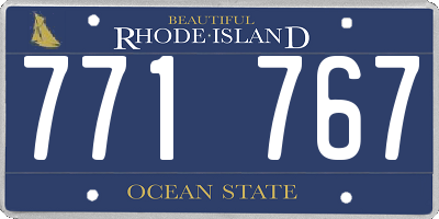 RI license plate 771767
