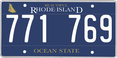 RI license plate 771769