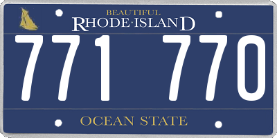 RI license plate 771770