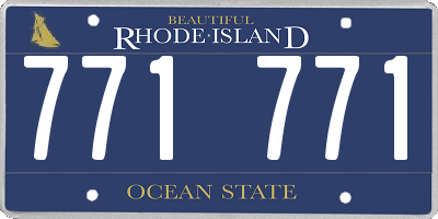 RI license plate 771771
