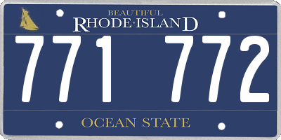 RI license plate 771772