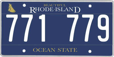 RI license plate 771779