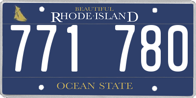 RI license plate 771780