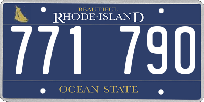 RI license plate 771790