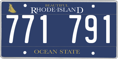 RI license plate 771791