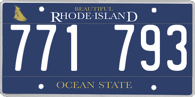 RI license plate 771793
