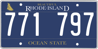 RI license plate 771797