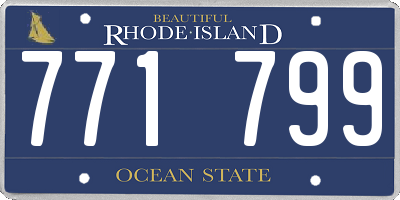 RI license plate 771799