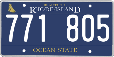 RI license plate 771805