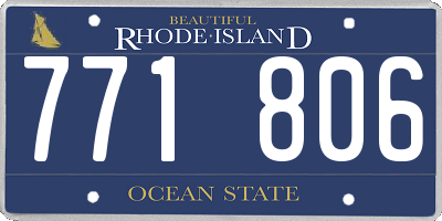 RI license plate 771806
