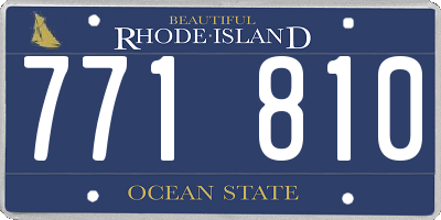 RI license plate 771810