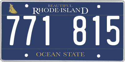 RI license plate 771815