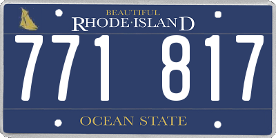 RI license plate 771817
