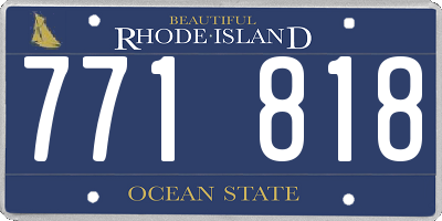 RI license plate 771818