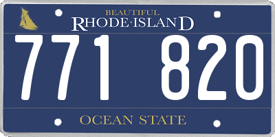 RI license plate 771820