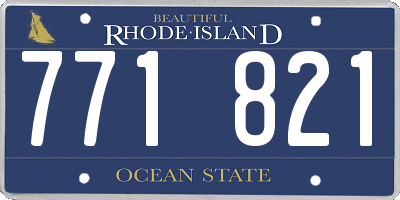 RI license plate 771821