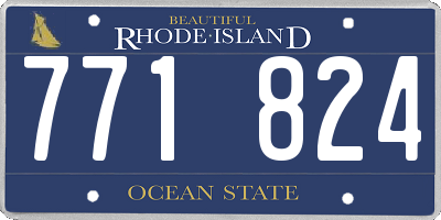 RI license plate 771824