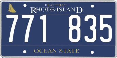 RI license plate 771835