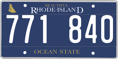 RI license plate 771840