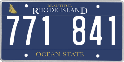 RI license plate 771841