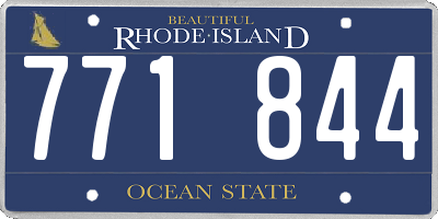 RI license plate 771844
