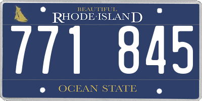 RI license plate 771845