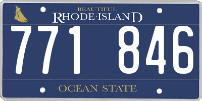 RI license plate 771846