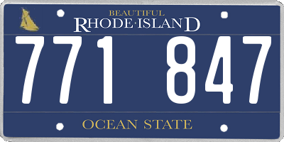 RI license plate 771847