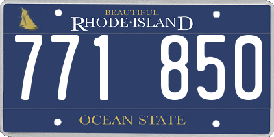 RI license plate 771850