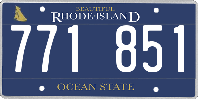 RI license plate 771851