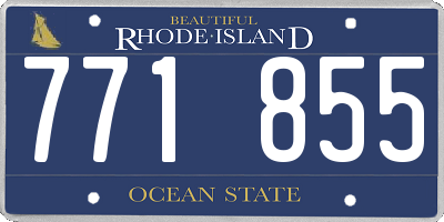 RI license plate 771855