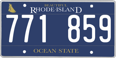 RI license plate 771859