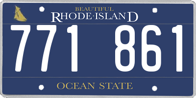 RI license plate 771861