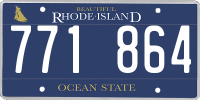 RI license plate 771864