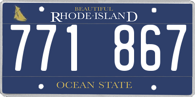 RI license plate 771867